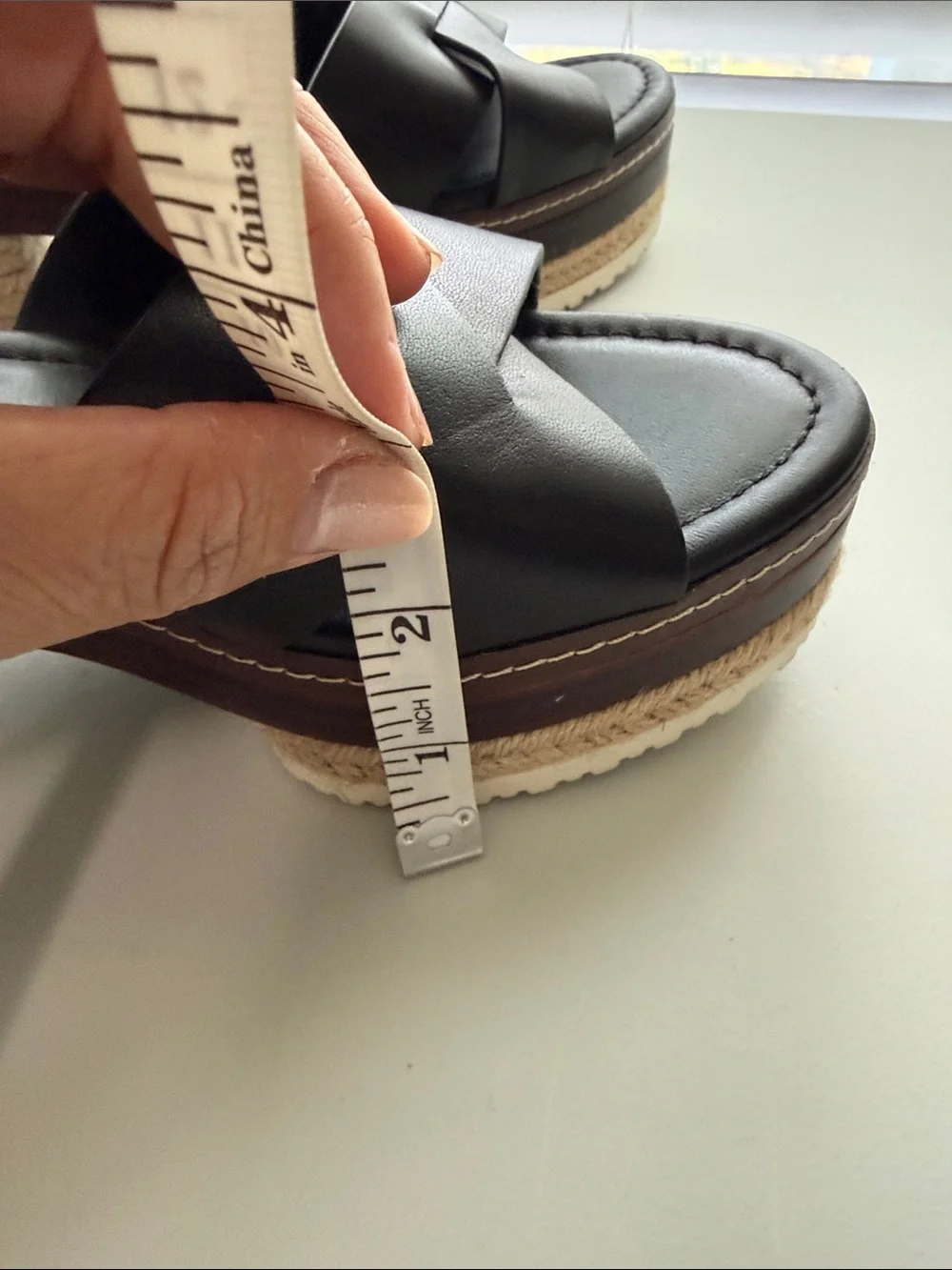 DOLAN Black Crisscross Espadrille Wedge Sandals